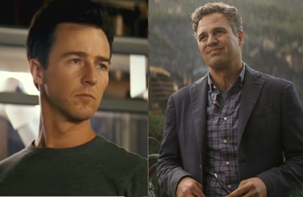 Edward Norton interpretó a Bruce Banner en "El increíble Hulk" (2008), segunda película del Universo Cinematográfico de Marvel. Aunque su actuación fue bien recibida, el actor no regresó para las siguientes entregas debido a desacuerdos con el estudio sobre el rumbo creativo del personaje. Cuando Marvel reunió a sus héroes en "The Avengers" (2012), el papel fue interpretado por Mark Ruffalo. Con el paso de los años, Ruffalo terminó convirtiéndose en uno de los rostros más queridos del universo Marvel.