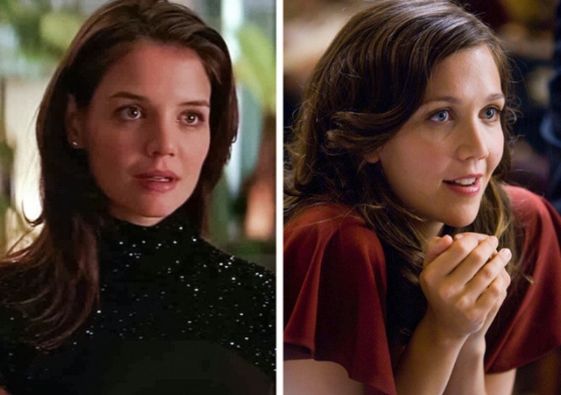 En "Batman Begins" (2005), Katie Holmes interpretó a Rachel Dawes, amiga de la infancia y gran amor de Bruce Wayne. El personaje tenía un papel importante en la historia al representar la conciencia moral del héroe. Sin embargo, para la secuela "The Dark Knight" (2008), Holmes decidió no regresar al proyecto debido a compromisos con otros trabajos. Como resultado, Maggie Gyllenhaal asumió el papel de Rachel Dawes, ofreciendo una interpretación más madura del personaje en una de las películas más exitosas de la saga.