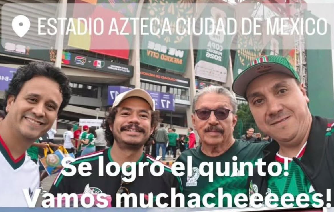 El actor mexicano también acudió a la inauguración del Mundial y compartió su emoción por ser la primera vez que acude a un evento de este tipo.
